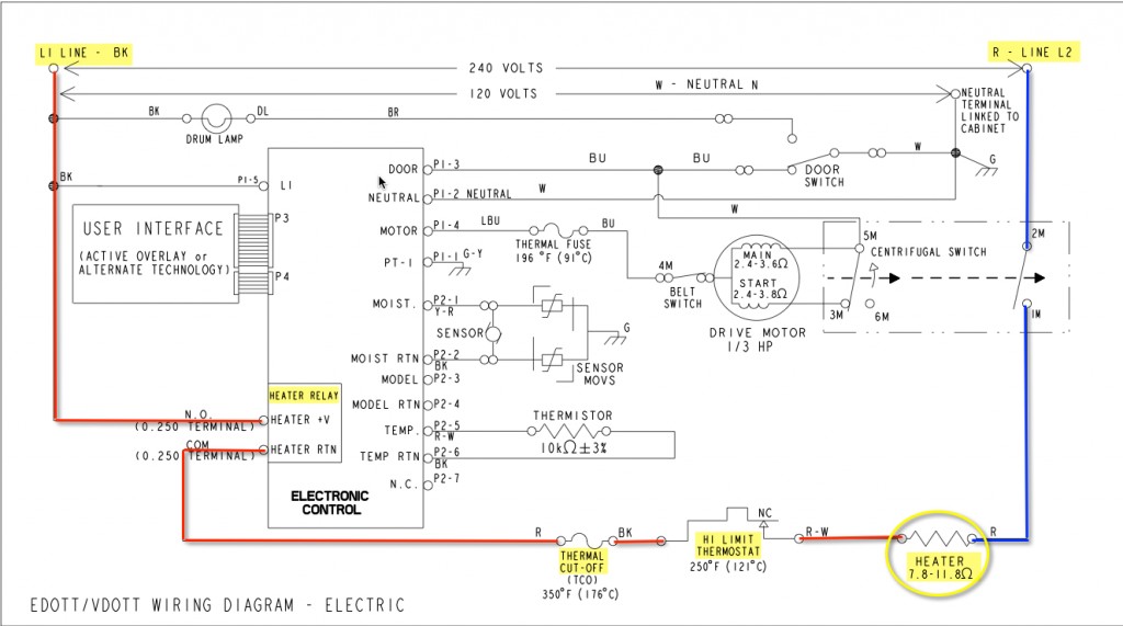 Electric Dryer Wiring Schematic